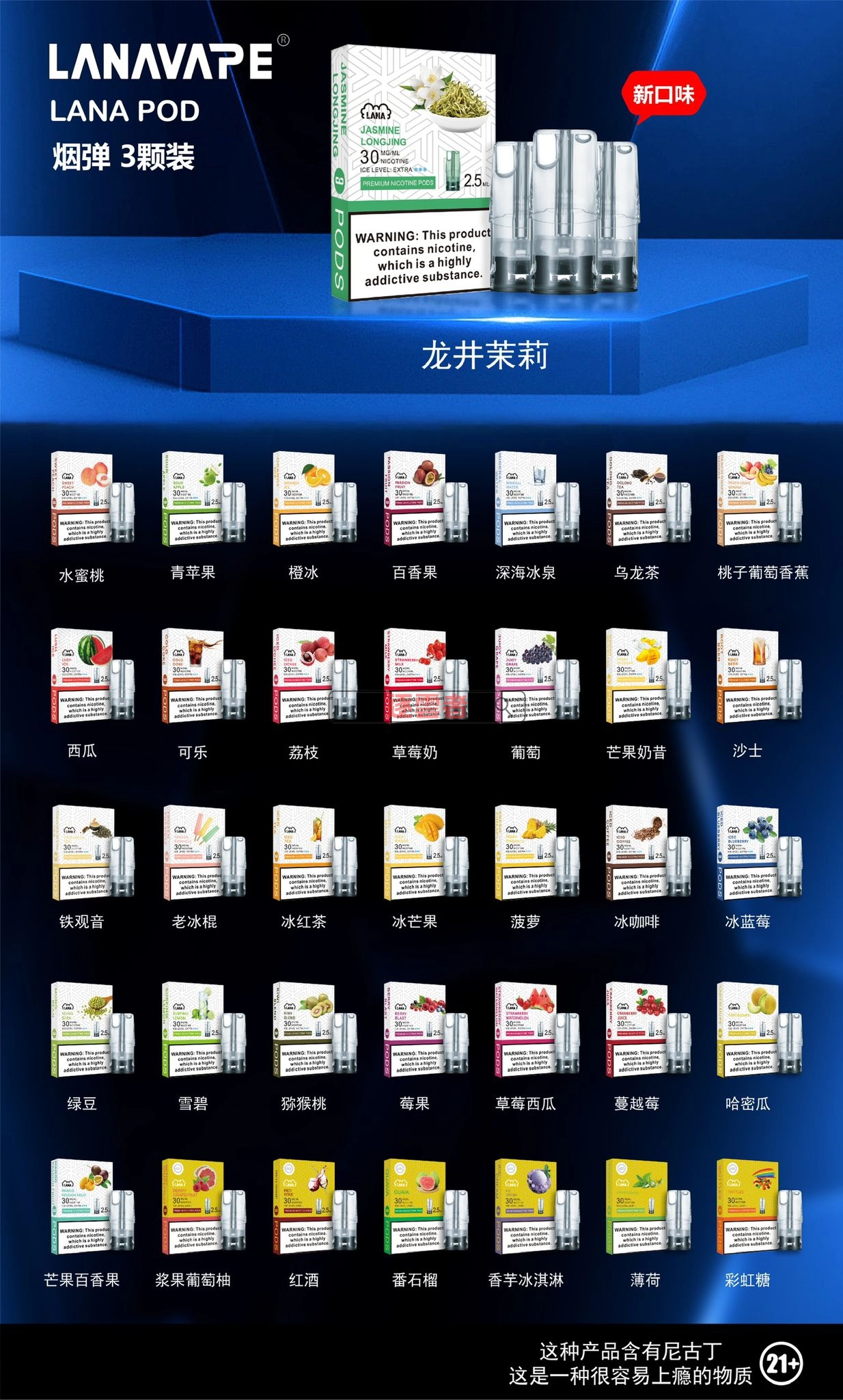 LANA 1代煙彈 35 款口味完整匯總