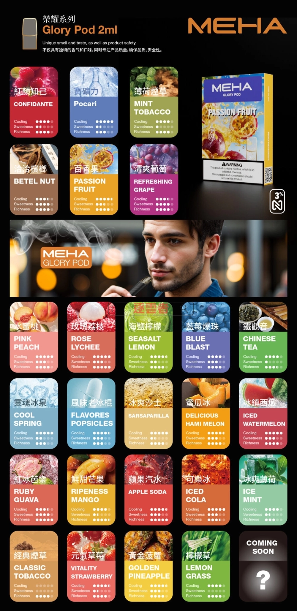 MEHA 魅嗨煙彈口味完整匯總