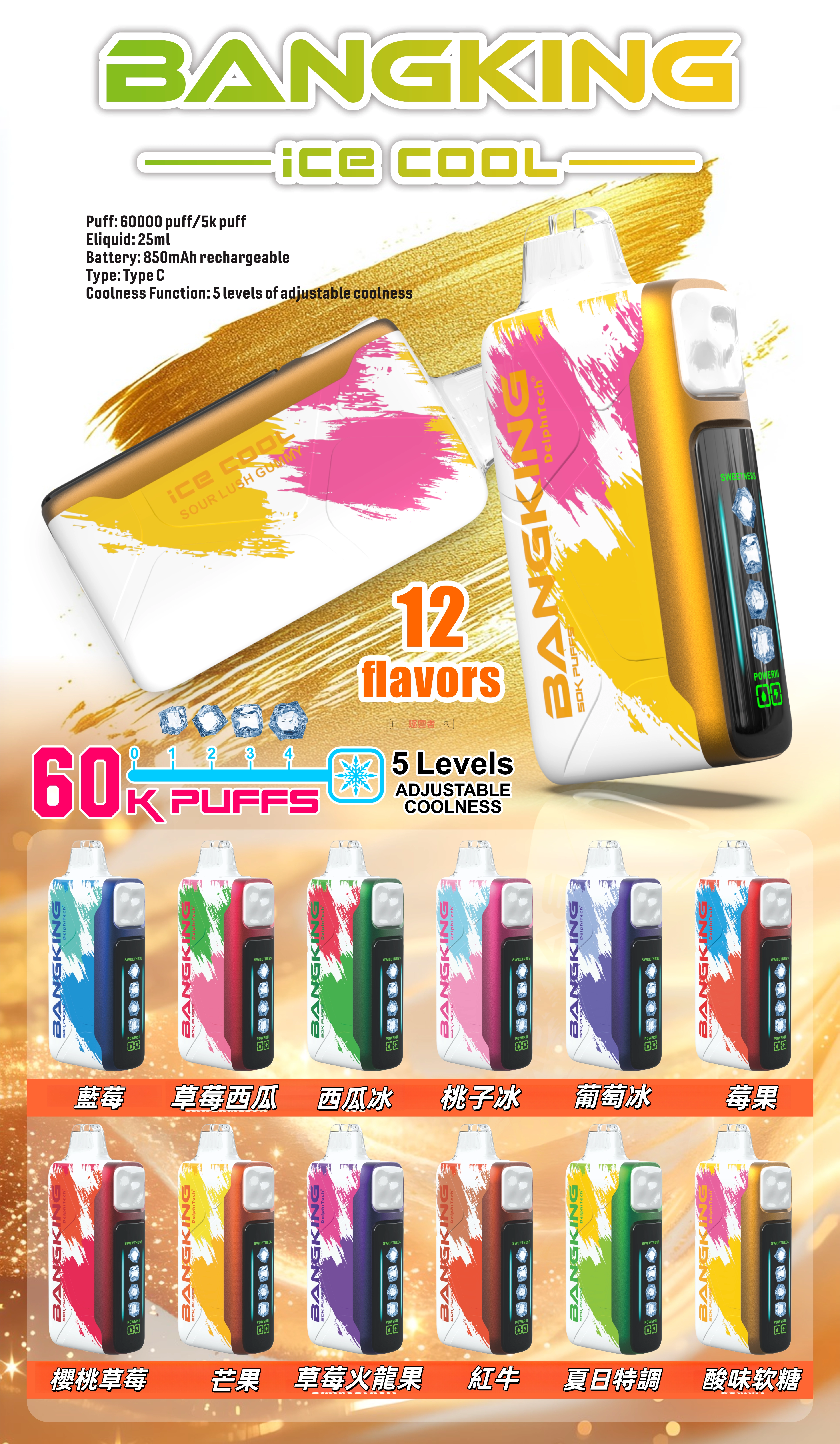 Bang King 60000口口味匯總